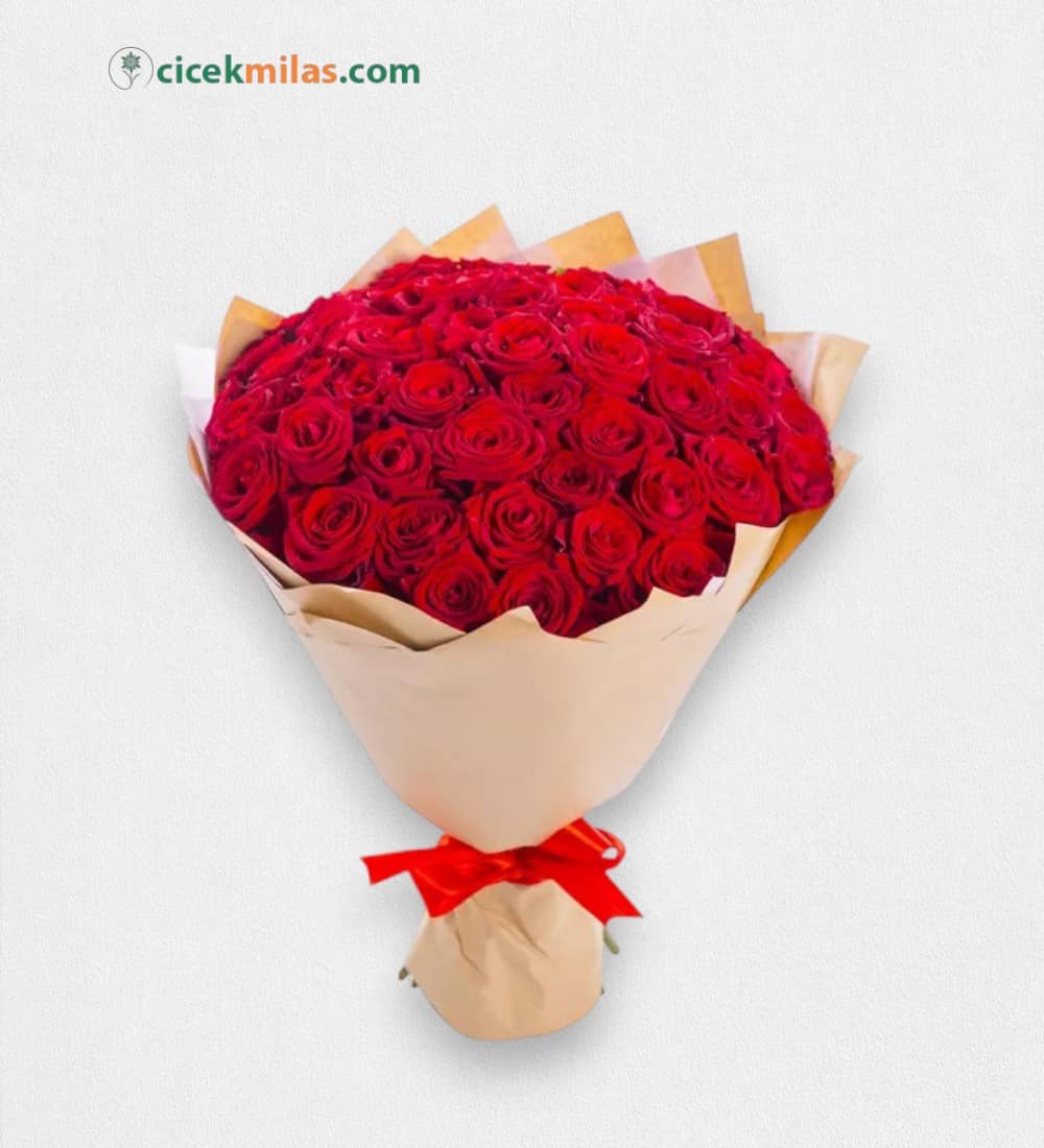61 Adet Kırmızı Gül Buketi