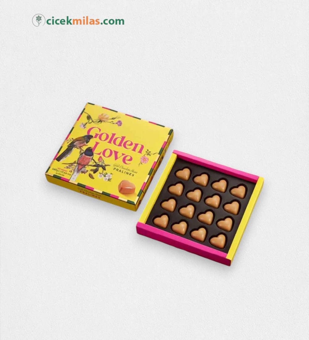 Golden Love Spesiyal Sarı Kutu Çikolata — 2