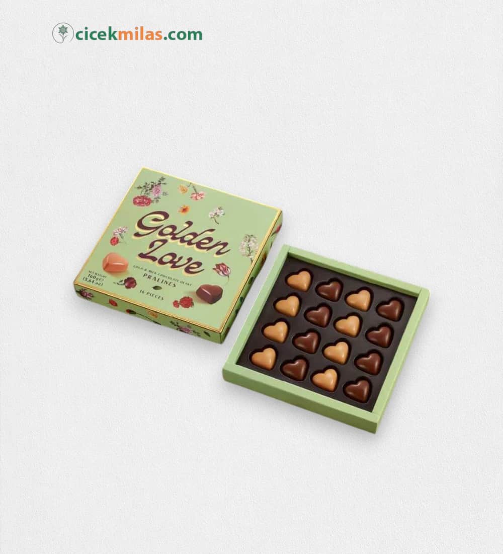 Golden Love Spesiyal Yeşil Kutu Çikolata — 2